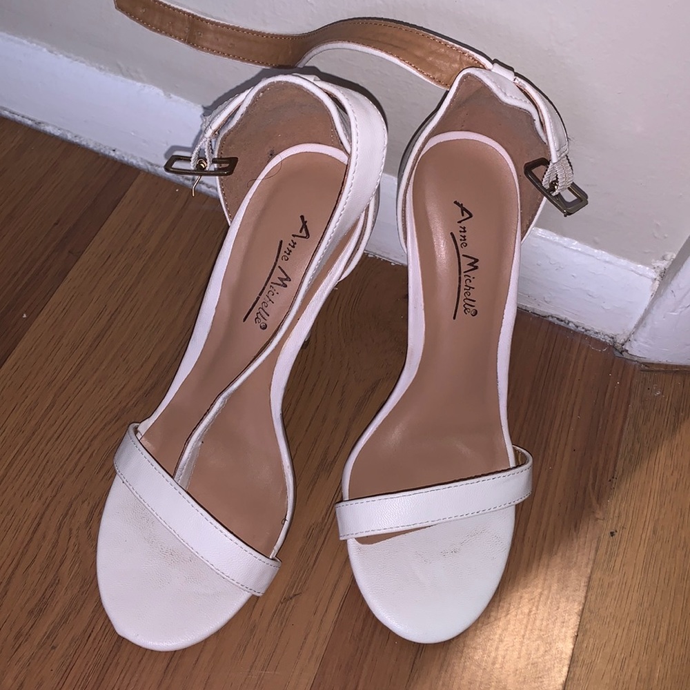 Pretty white heels only wear once